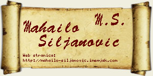 Mahailo Siljanović vizit kartica